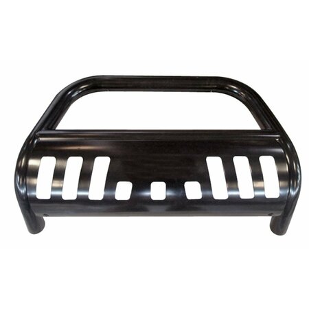 TRAILFX BULL BAR Powder Coated Black Steel 3 Inch Diameter With Skid Plate With Holes For Optional Ligh B0015B